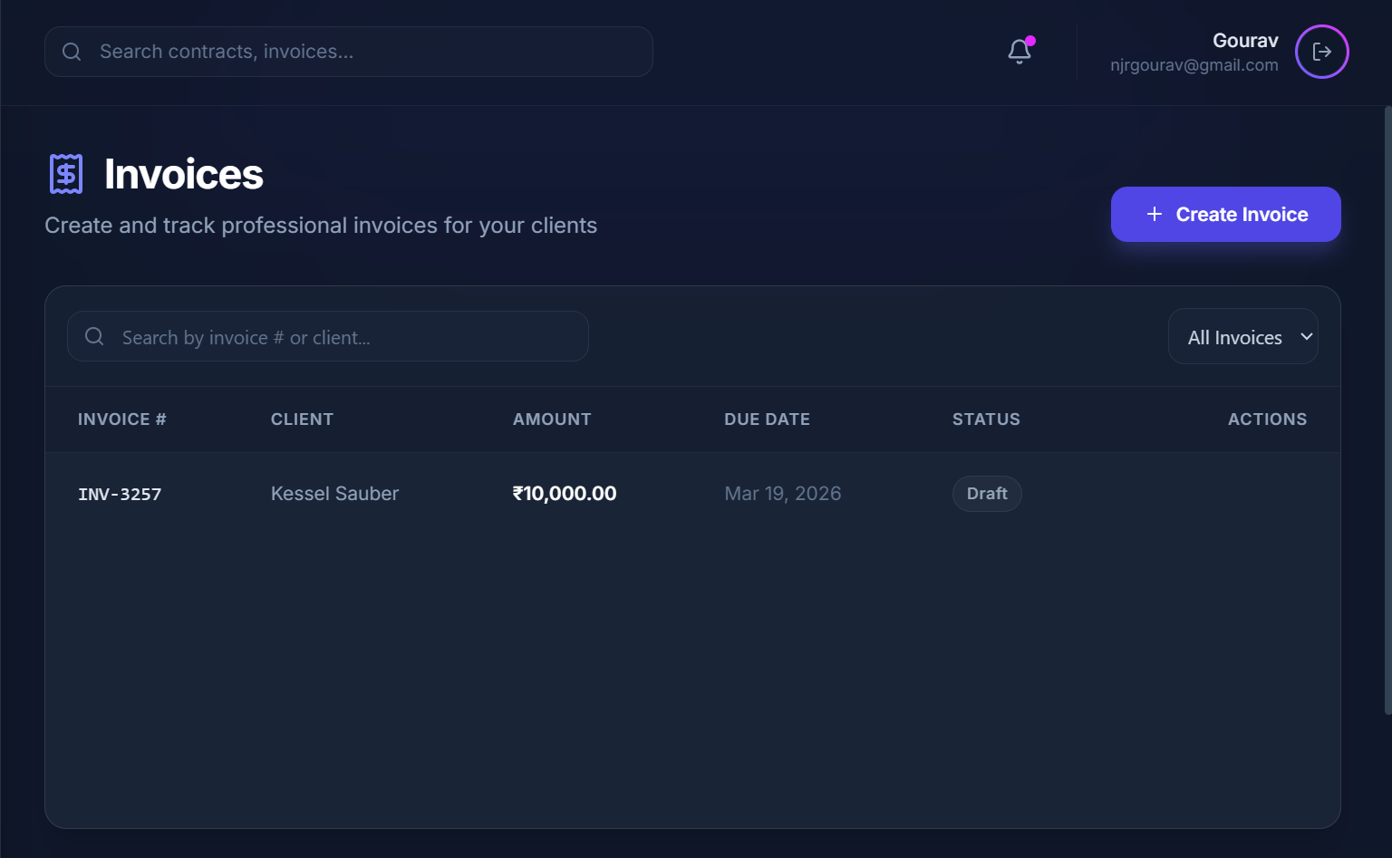 Smart Invoice feature screenshot